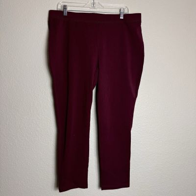 Avenue Women's Leggings NWT Size 22/24 Maroon